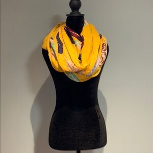 Infinity Yellow Patterned Scarf